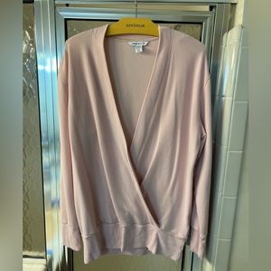 Soft pink Athleta Pranayama sweatshirt in size Small Tall
